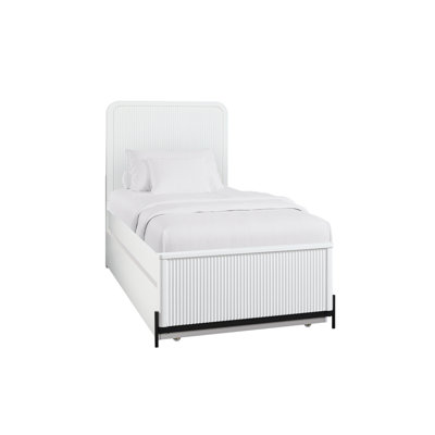 Full Sized White Bed With Twin Trundle And Fascinating Birch Veneer Bewitching