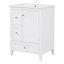 "Meuble-lavabo de 24 pouces avec rangement, tablette réglable, panneau de fibres à densité moyenne et bois d'hévéa, cloisons amovibles, finition blanc brillant"-1409529506