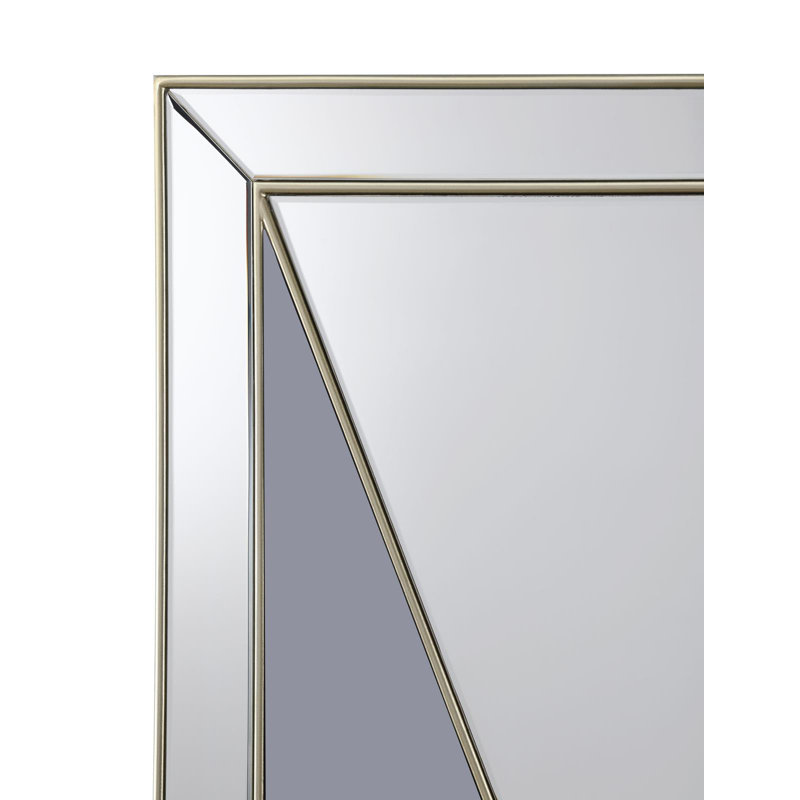 Metal Flat Wall Mirror, Gold