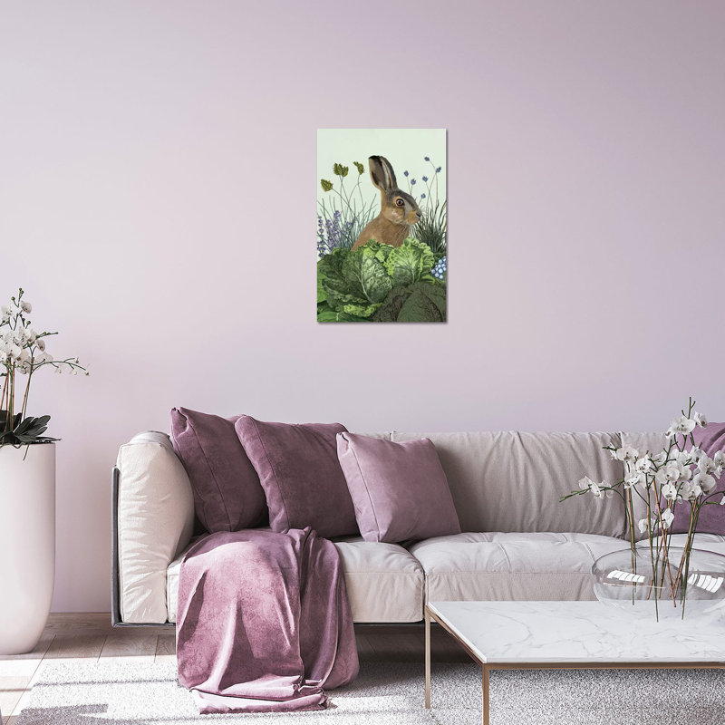 Impression de chou lapin III sur verre acrylique