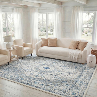 Farnborough Oriental Ivory/Gray Area Rug
