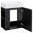 Wall Mounted Bathroom Vanity With Sink, Metal Handle And Side Storage Shelves-1688425779