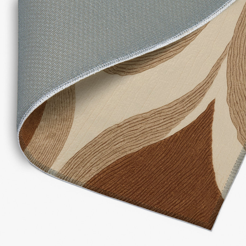 Nature Brown Indoor and Outdoor Area Rug, Rectangle 4' x 6'
