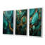 Spiritual Stone Malachite Renewal - Ensemble d'art mural sur toile Geode-16845939-16845943