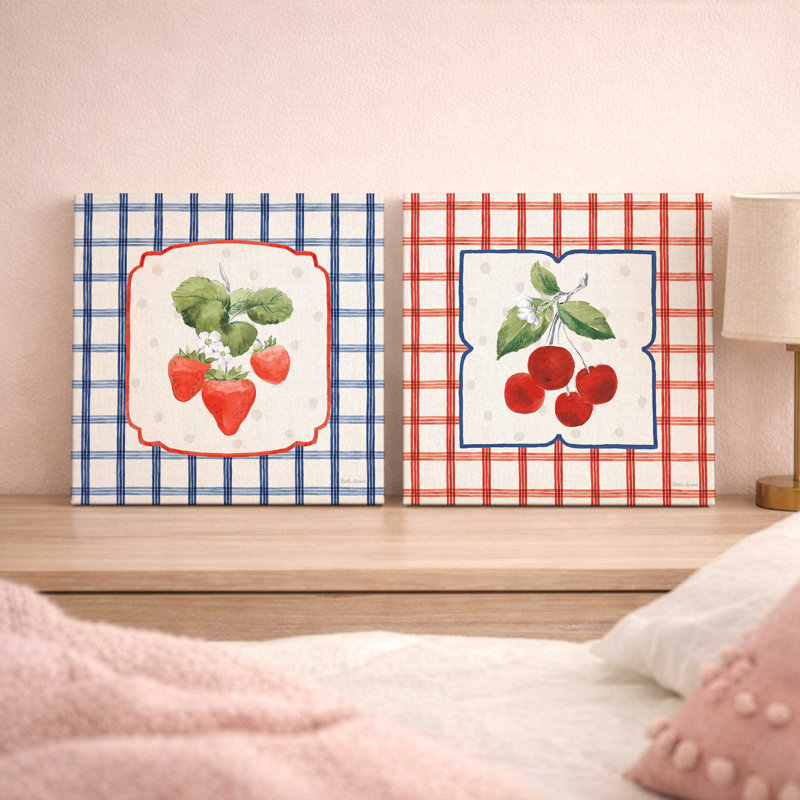 Sweet Berry Patch, ensemble de 2 impressions, Toile tendue, Toile tendue, 36 po x 36 po
