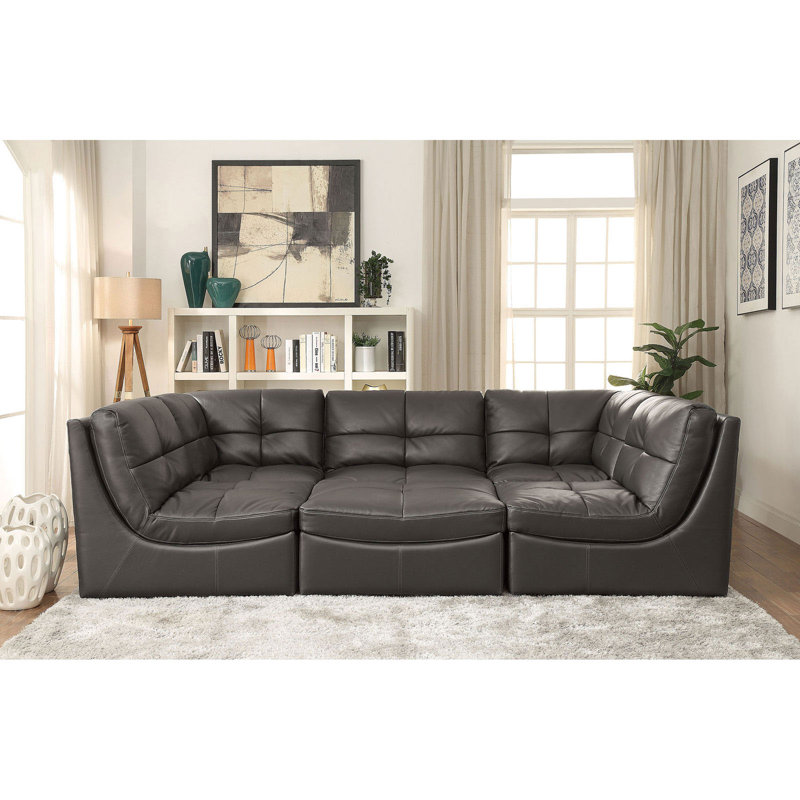 Canapé modulaire en cuir 6 pièces Estere Estere