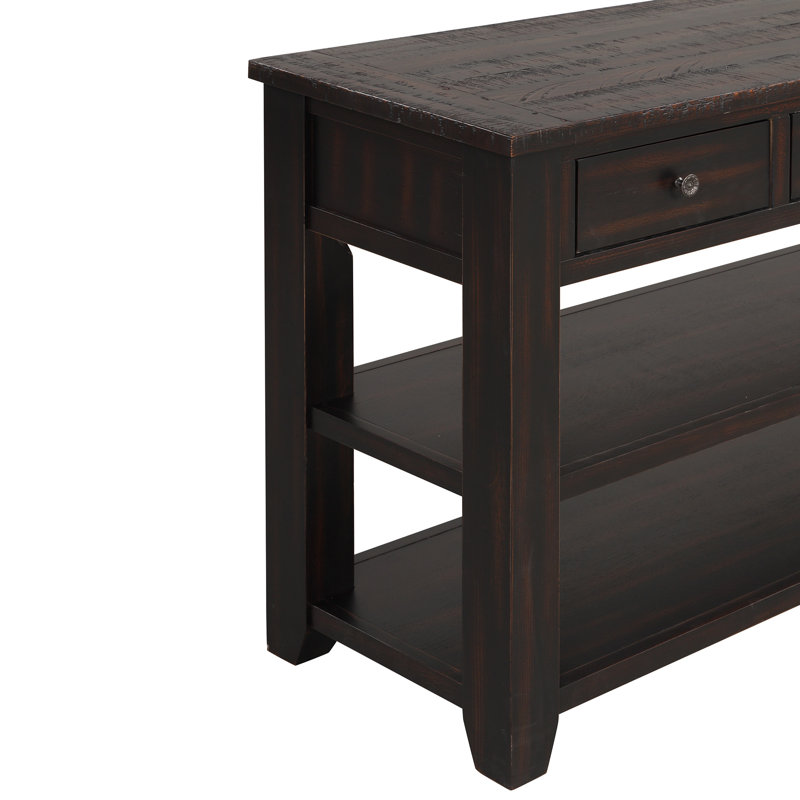 48'' Solid Pine Wood Top Console Table