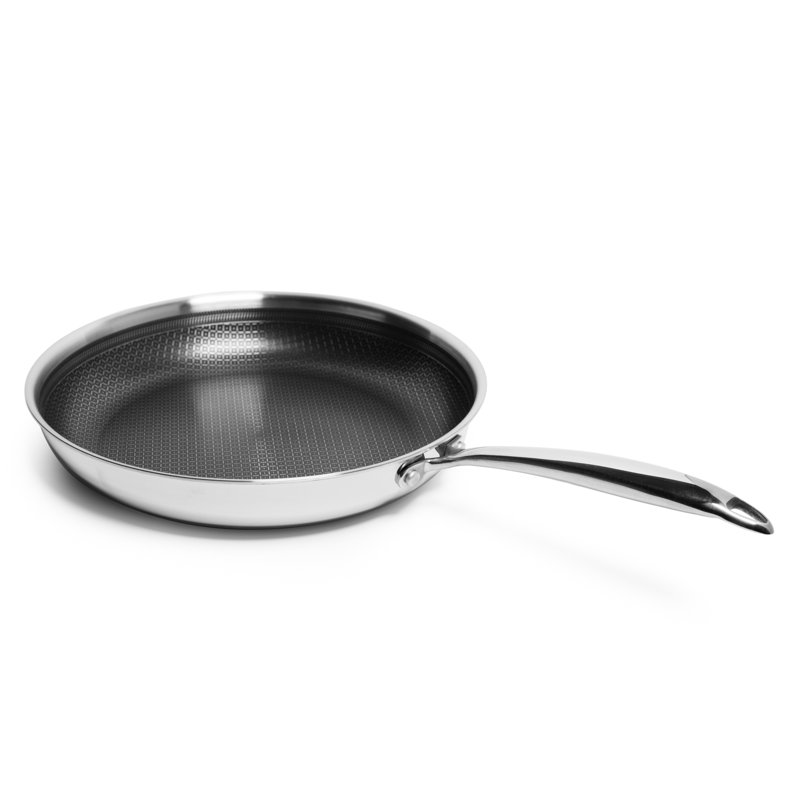 Poêle à frire antiadhésive en acier inoxydable Lexi Home Modern Kitchen Basics, 12"