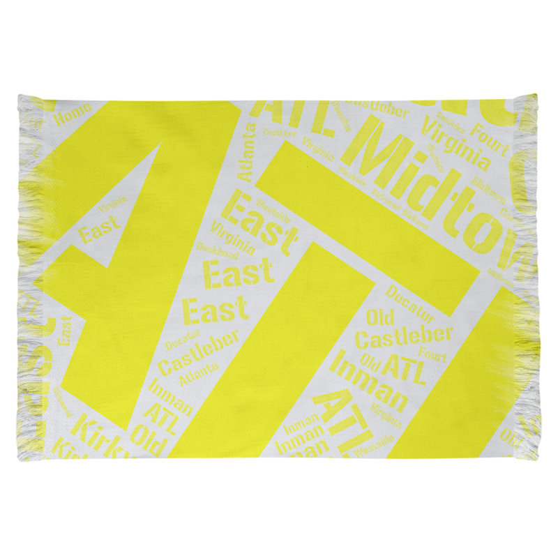Tapis jaune à tissage plat, Oui, Atlanta