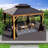 Kozyard Apollo Hardtop Gazebo, Wooden Coated Aluminum Frame with Galvanized Steel Roof-98450985