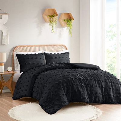 Édredon noir simple / simple TG - bourré et doté de caractéristiques permettant de nettoyer les taches