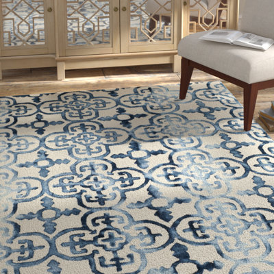 Lumsden Hand Tufted Wool Geometric Rug