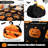 Smoofy Halloween Comforter Set 3 Pieces- Pumpkins Black Comforter With Two Pillowcases-116833429