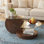 Table basse gigogne luxueuse 35,4 po avec 3 tablettes de rangement