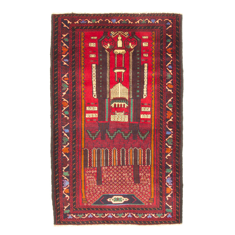 Teimani Red Rug 2'11" x 4'8"