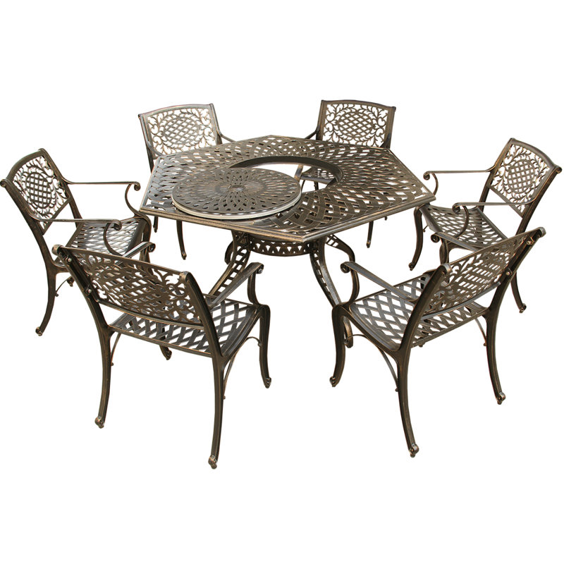 Ensemble repas 7 pièces Rossman, Bronze