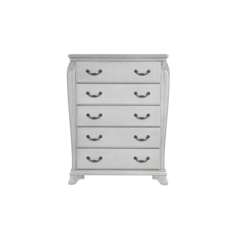 Commode 5 tiroirs Cambria Hills, Gris brumeux