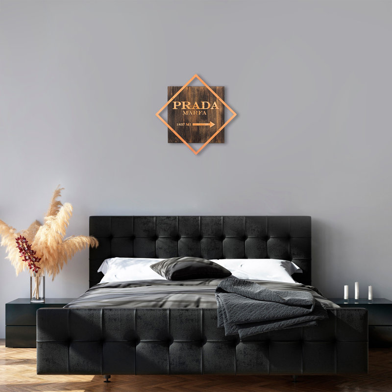 Accessoire mural décoratif en bois, Orange