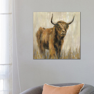 «Highland Mountain Cow» par Silvia Vassileva - reproduction d'art