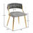 Christal 21.65'' W 4-Piece Velvet Dining Chair Set with Metal Legs-49230368