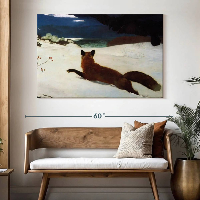 La chasse au renard, H 34 po x l 51 po