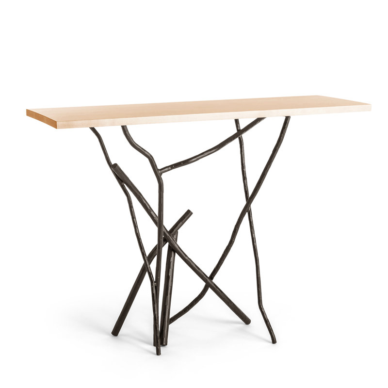 Brindille 46" Console Table, Natural, Oil Rubbed Bronze