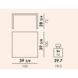 Invisible Acrylic Square Coffee Table