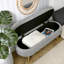 Banc de rangement repose-pieds ovale-305573855