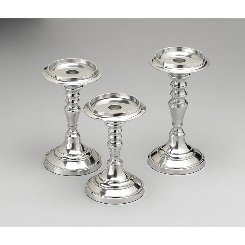 Ensemble de chandelles en métal 3 pièces