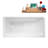 59" Streamline Soaking Freestanding Tub and Tray With Internal Drain-101697859