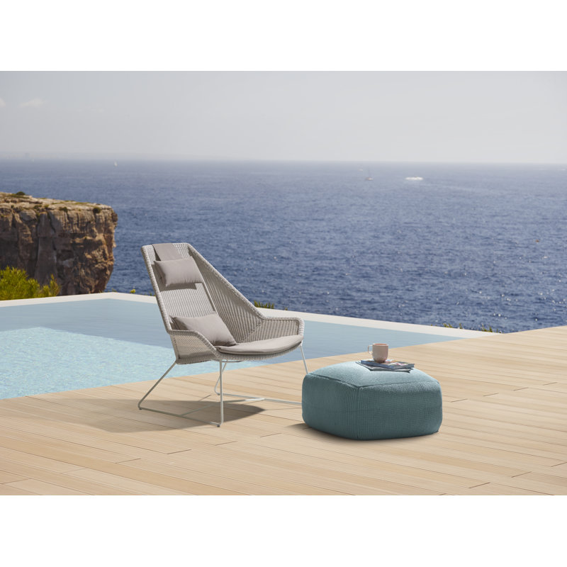 Divine Outdoor Pouf, Turquoise