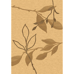 Makiver Floral Beige/Brown Area Rug