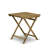 3 Piece Folding Patio Bistro Sets Outdoor Set Contains a Square Acacia Wood Coffee Table and 2 Folding Arm Chairs, Natural Oil