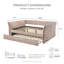 Table de chevet 2 tiroirs Nevio
