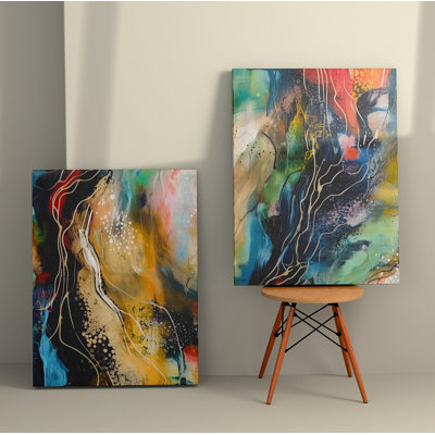 Peinture décorative sur toile (2 pièces)