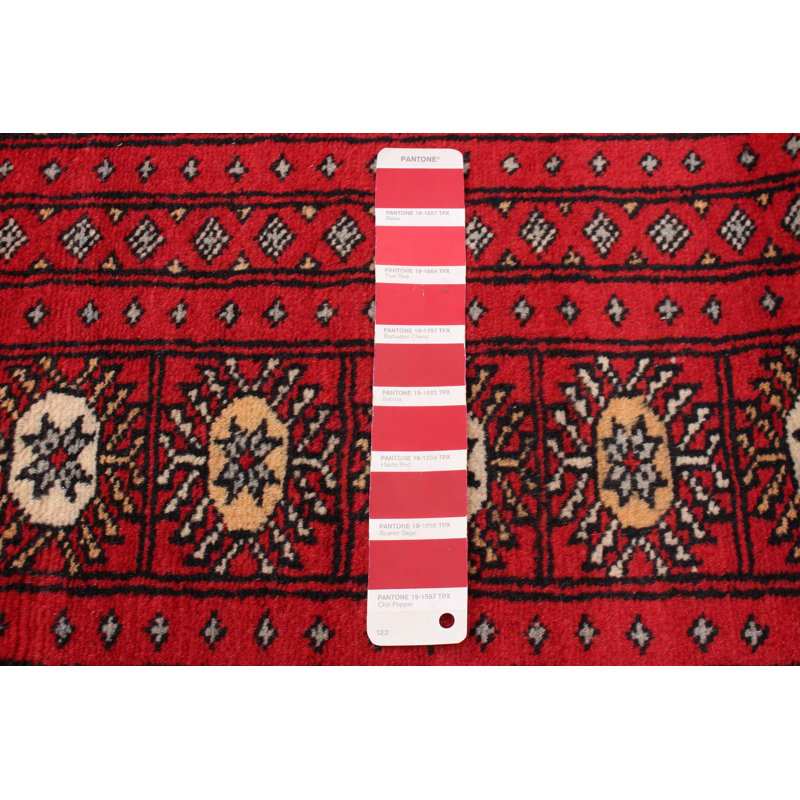 Tapis rouge Finha Peshawar Bokhara 9 pi 3 po x 12 pi 1 po