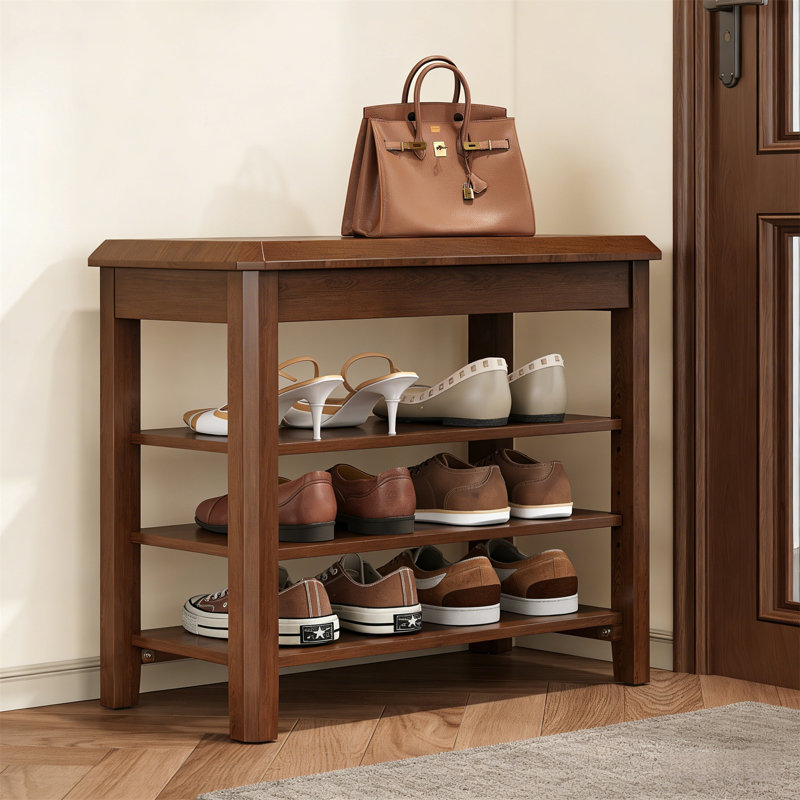 Premium Wooden Shoe Cabinet For Home, 20.5" H x 23.6" W x 11.8" D