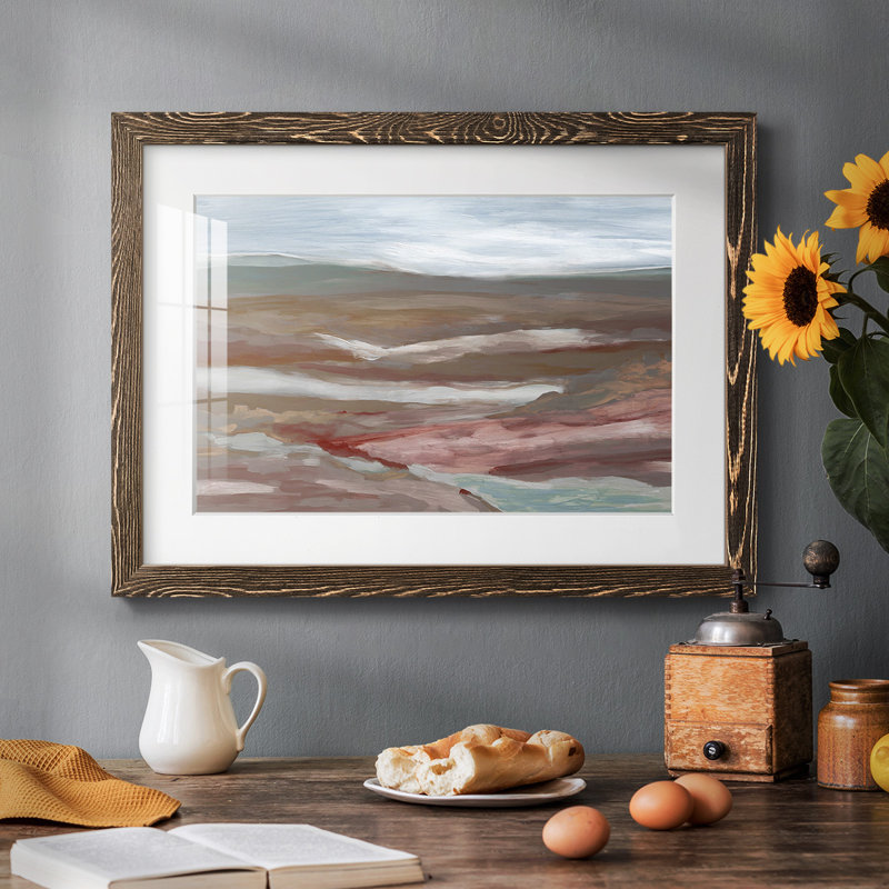 Valley Of Fall Framed On Paper Print, Noyer, H 18 po x l 26 po x P 1,5 po