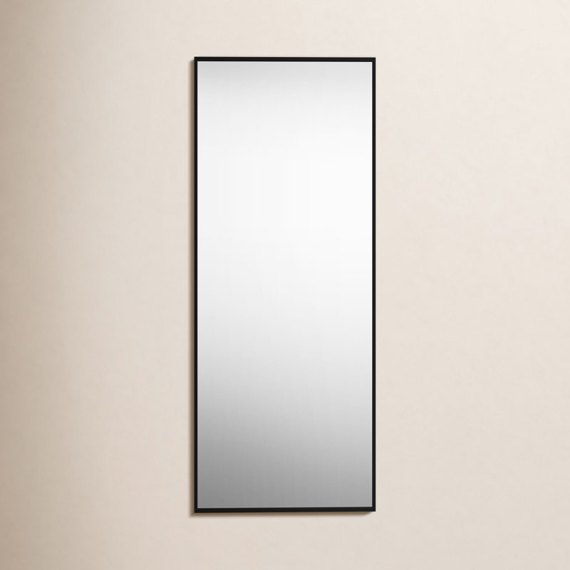 Sabine Metal Rectangle Wall Mirror, 60" x 24", Black
