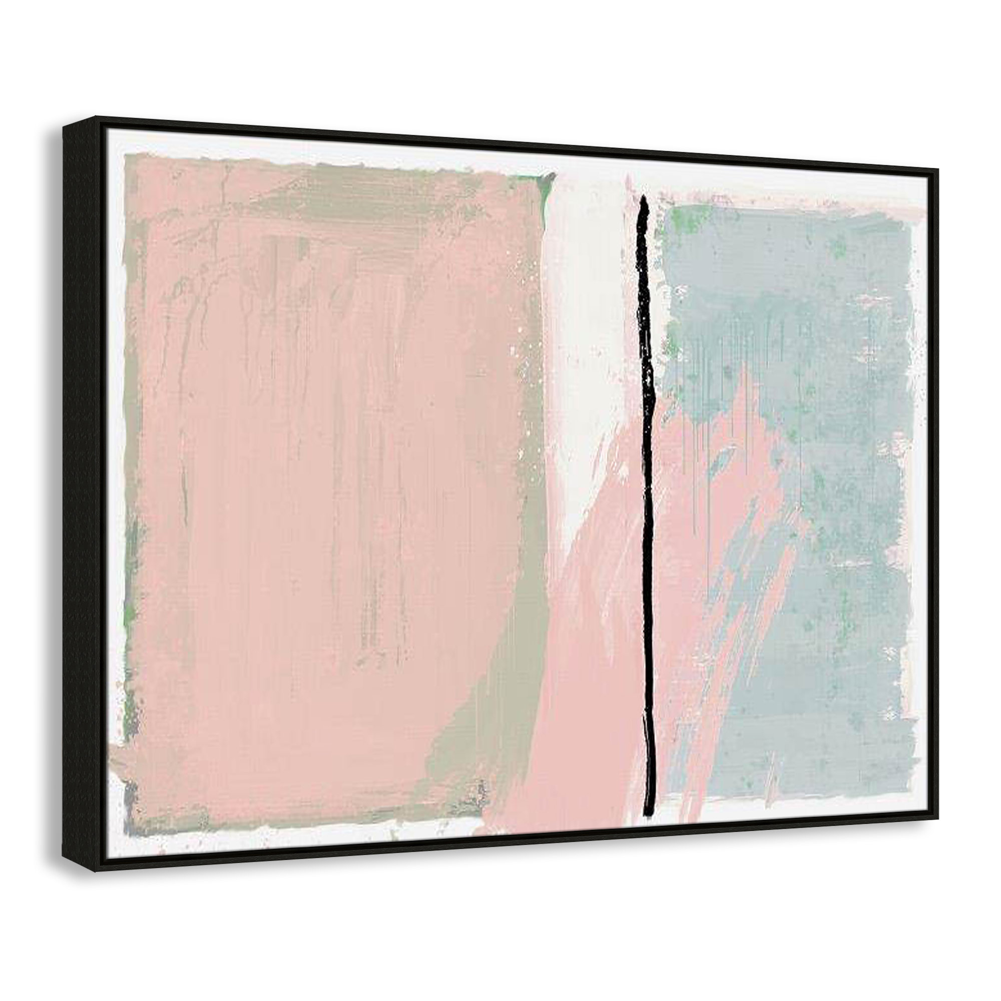Pastel Opulance by Casa Fine Arts, Espresso Floater Framed, 37.5" H x 49.5" W x 2" D, No Mat