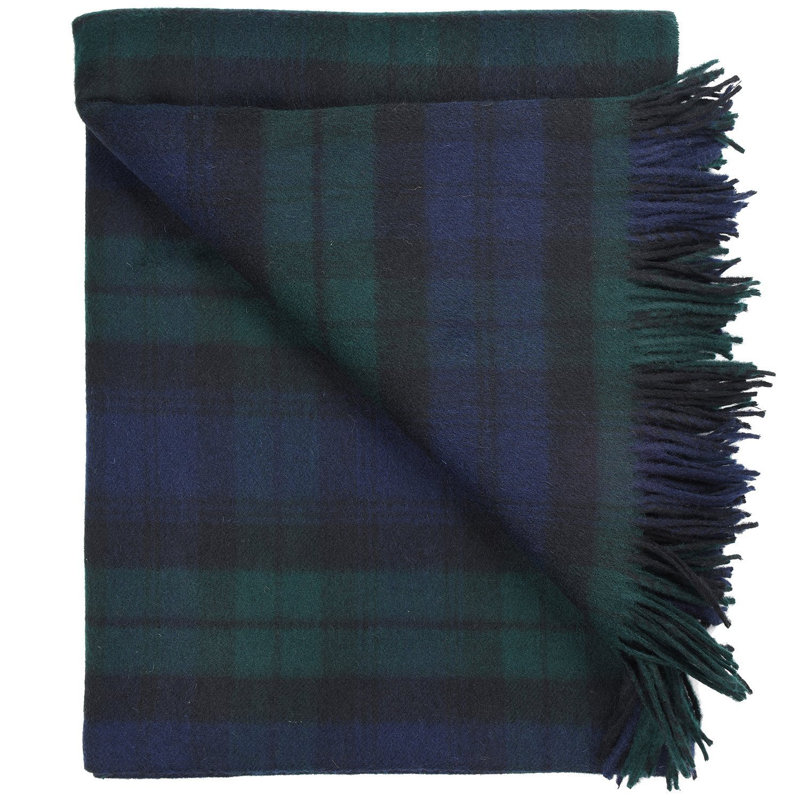 Jeté en laine highland merino, Montre noire