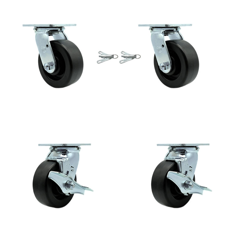 Ensemble de 4 roulettes en polyoléfine