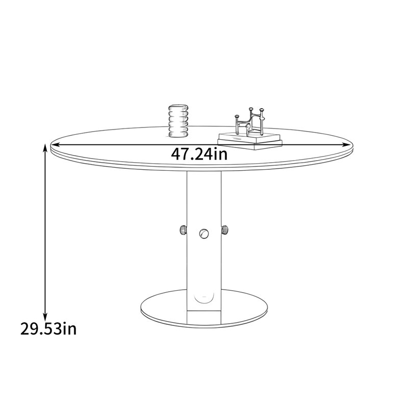 Retro-style round table