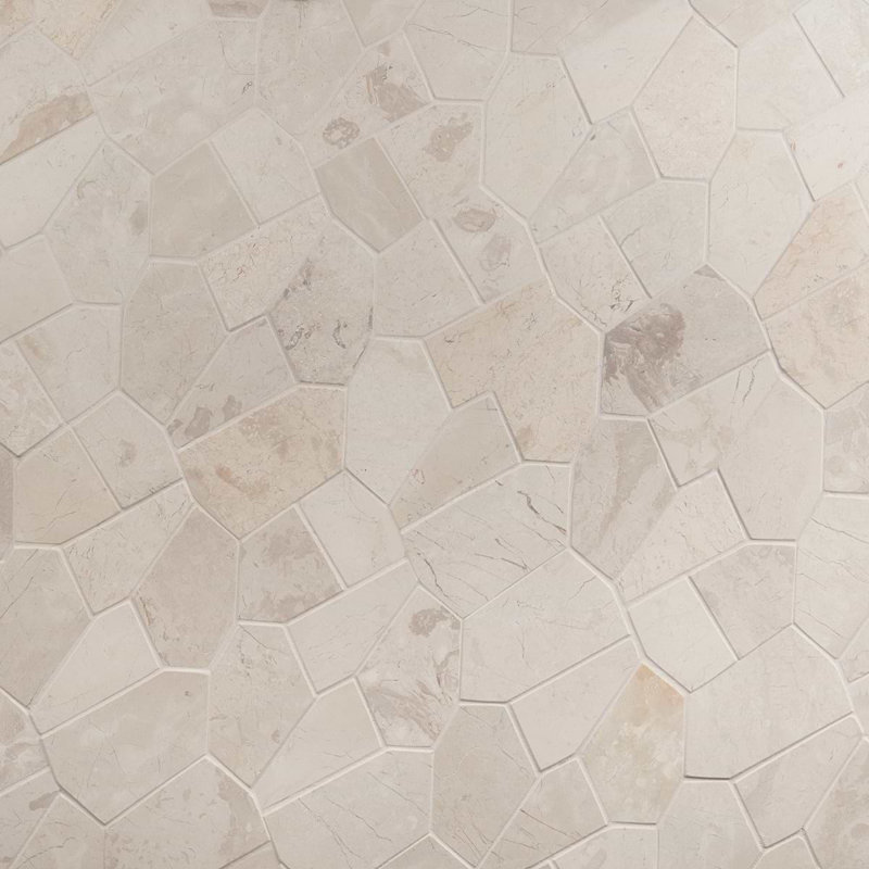 Nature Organica Marble Mosaic Tile, Lovina White