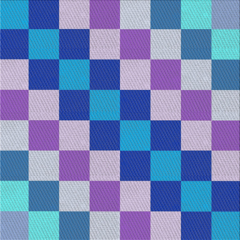 Tapis bleu Knouse, Carré 4 pi