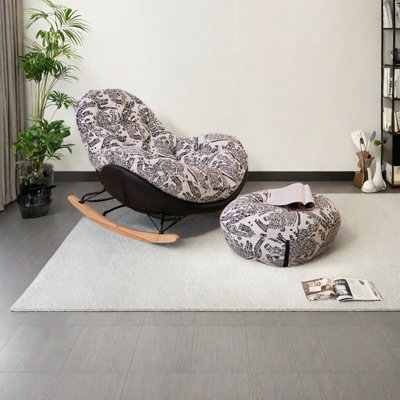 Chaise berçante ergonomique en chenille