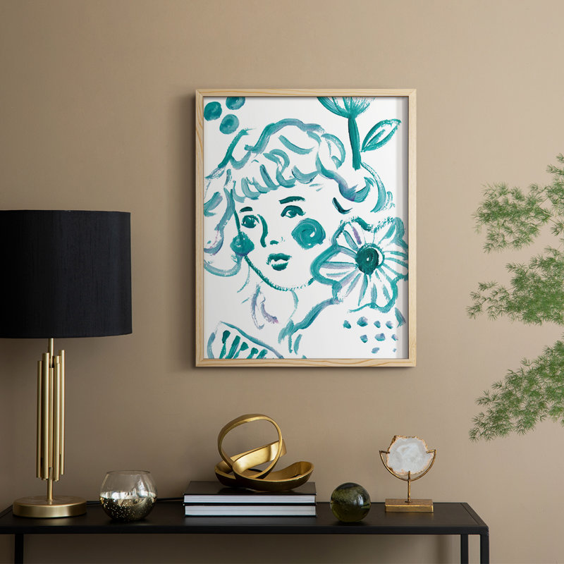 Budding Flower II Framed Print - Solid Wood, 21" H x 17" W
