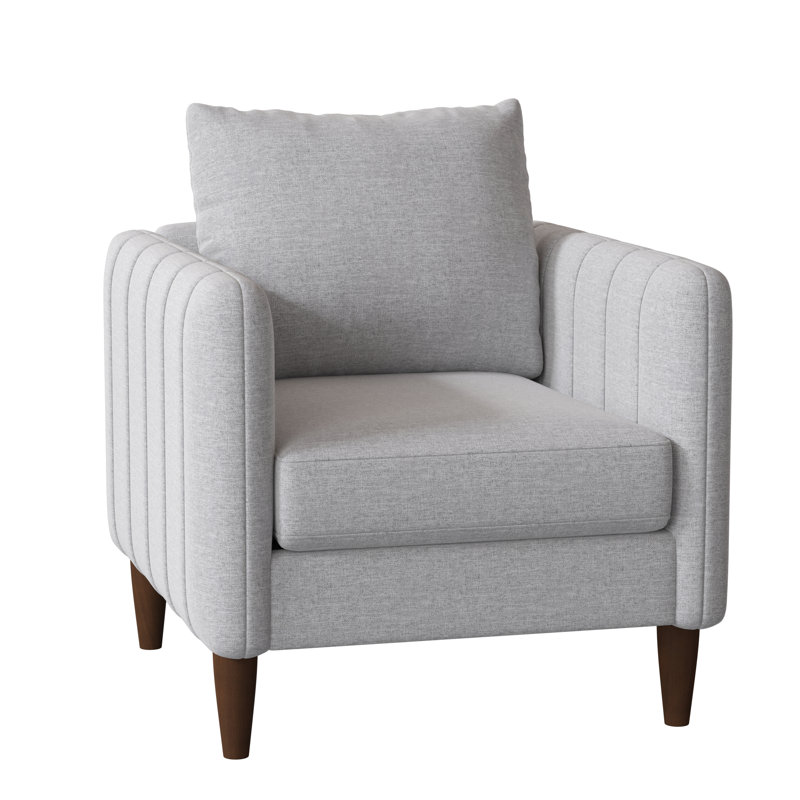 Fauteuil en polyester de 33 po de largeur Kaveen, Espresso, Neige Jango