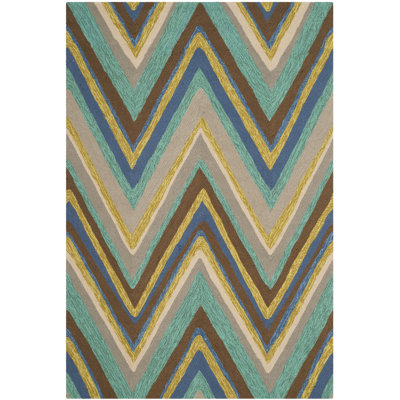 Hayes Hand Hooked Performance Chevron Rug