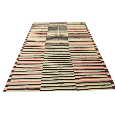 Tapis noir et blanc Orta